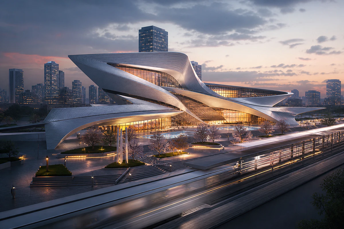 Cultural pavilion and urban plaza